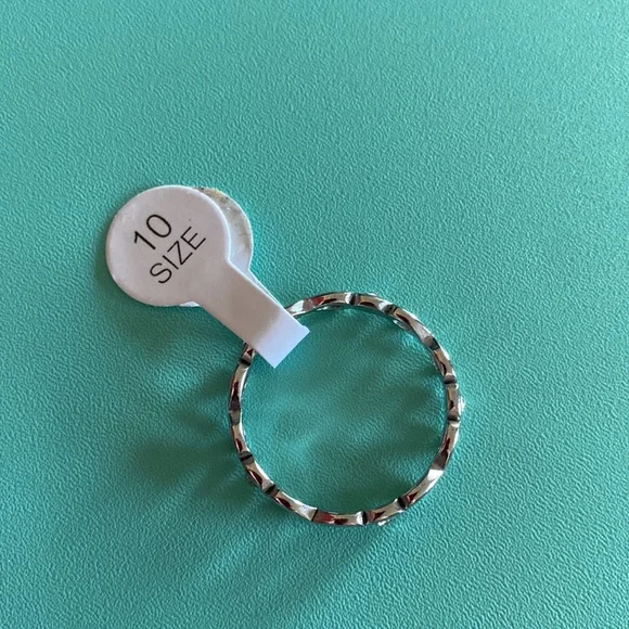 🆕NIP:Silver Infinity with Iridescent Gems Ring- Size 10 - Picture 4 of 5